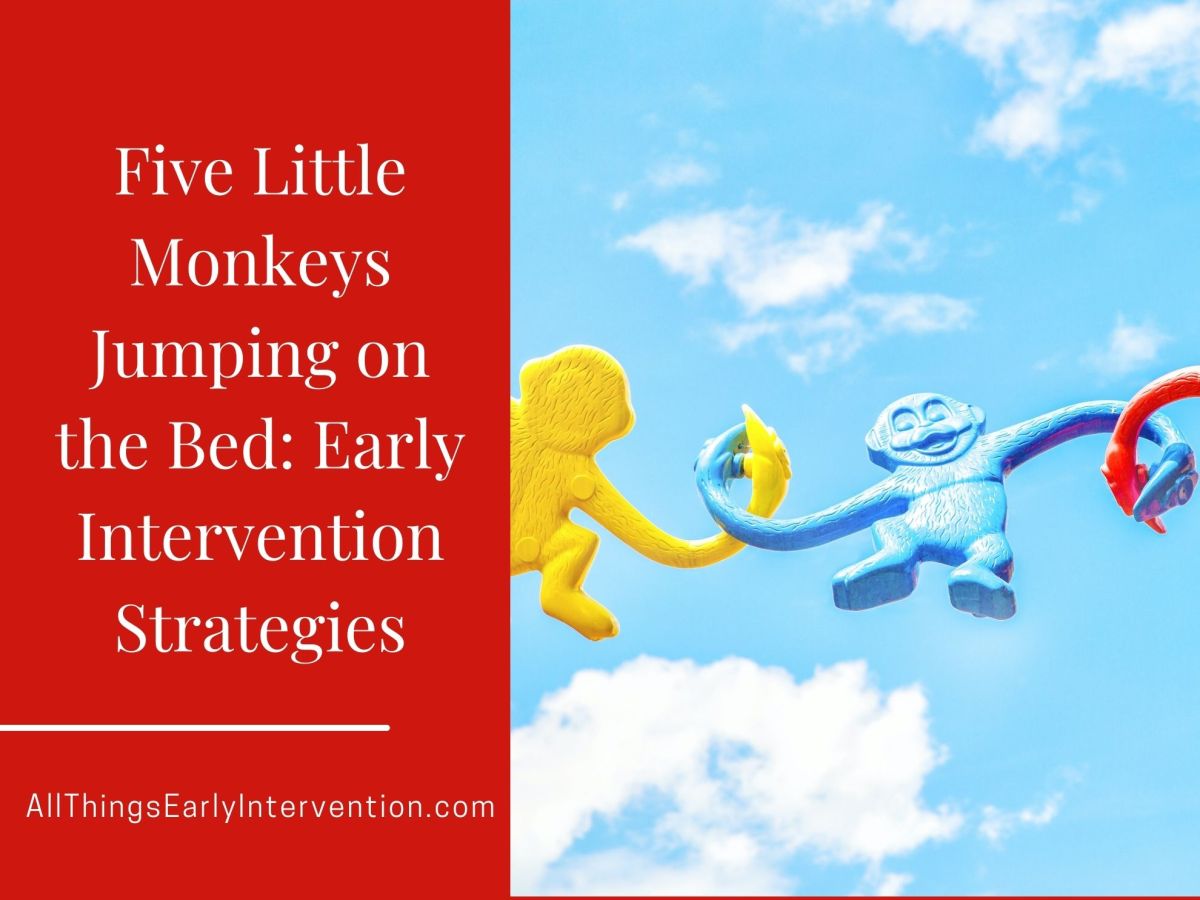 Read the book, sing the song, play pretend 5 little monkeys