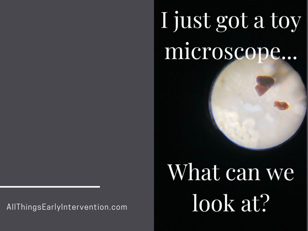 I just a a microscope. What should I look at?