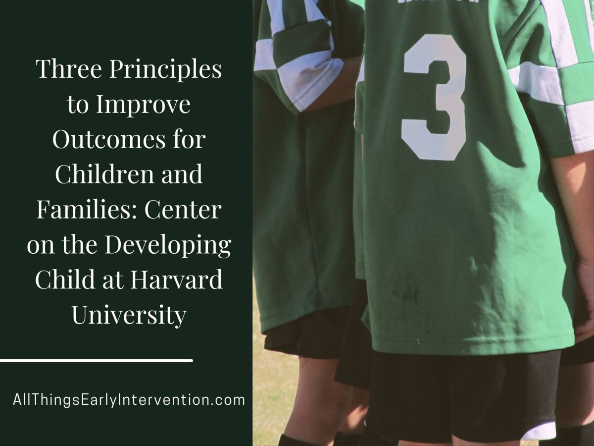 Three Principles to Improve Outcomes for Children and Families - Center on the Developing Child at Harvard University